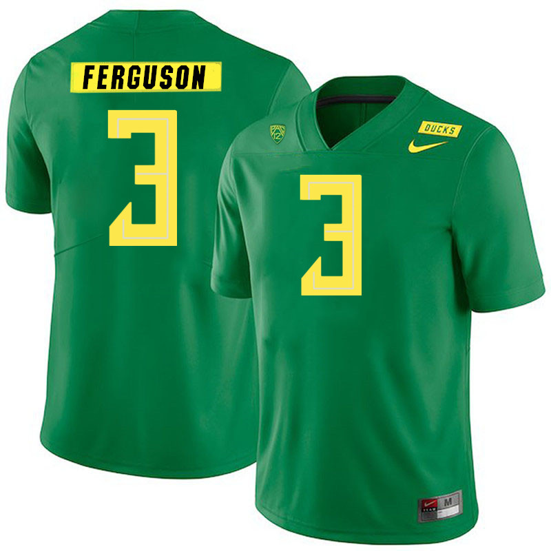 Men #3 Terrance Ferguson Oregon Ducks College Football Jerseys Stitched Sale-Green